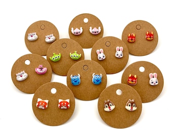 Handmade Disney Inspired Stud Earrings: Stainless Steel Posts