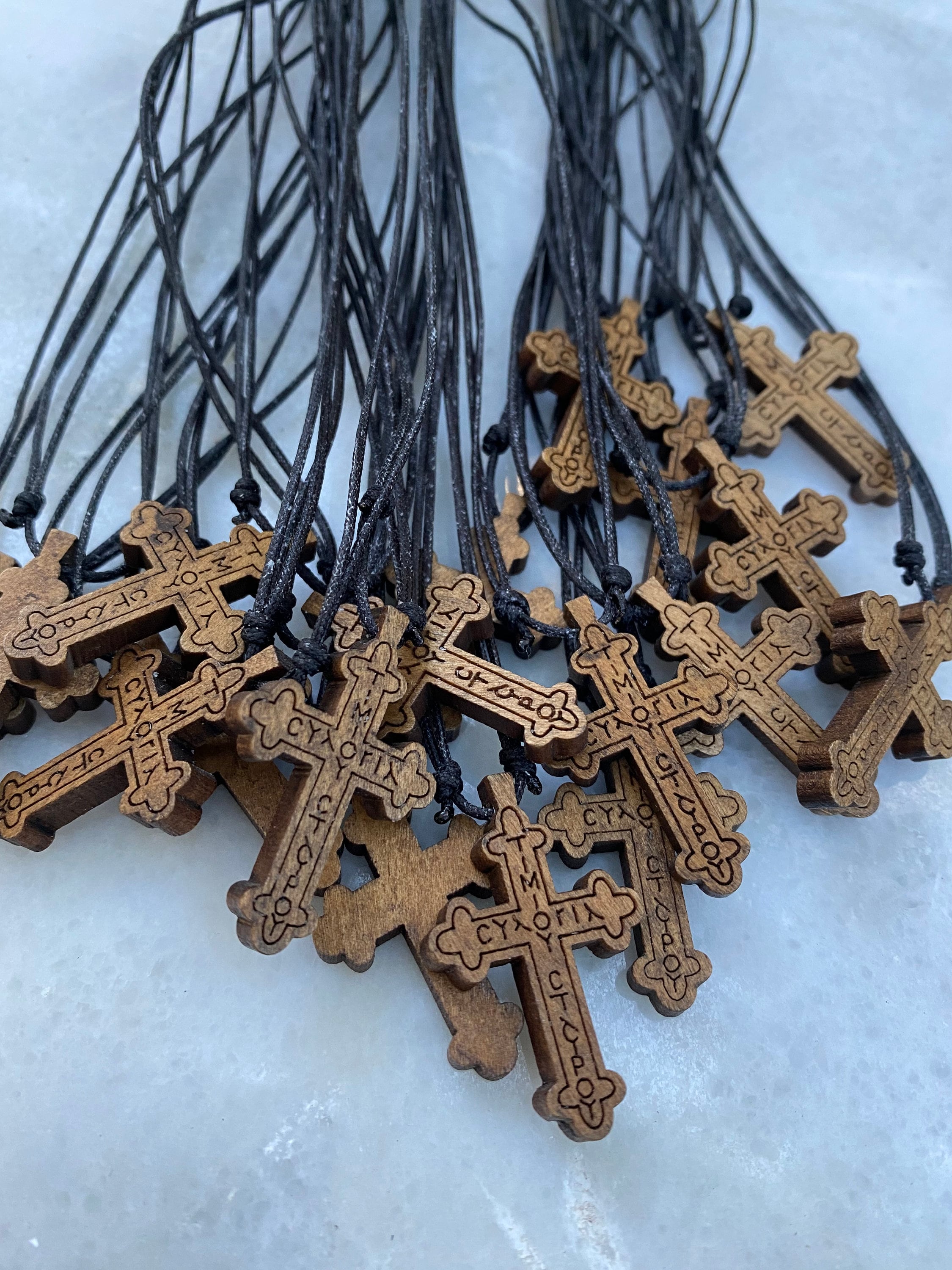 Wooden cross deals necklace bulk