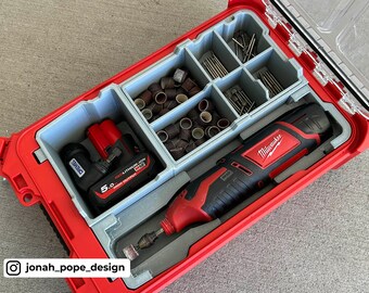 Milwaukee PACKOUT™ Compact Organizer Insert for M12™ Rotary Tool | Stackout3D | Jonah Pope