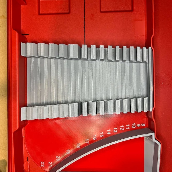 Packout Insert SAE Wrench Holder for 11-Compartment Organizer - Milwaukee / Other Brands (OEW-11S)