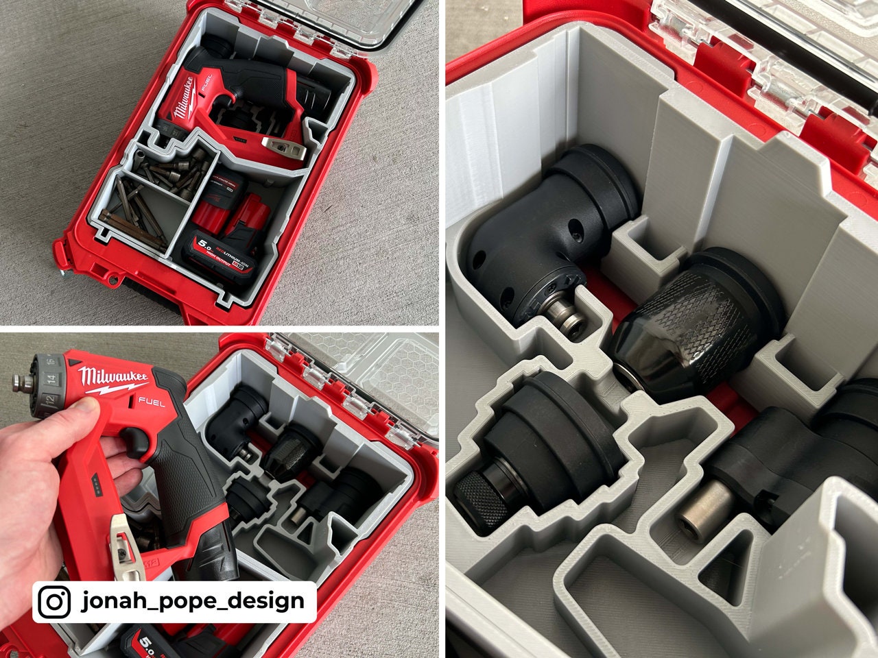 Milwaukee PACKOUT™ Compact Organizer Insert for M12™ Rotary Tool Stackout3d  Jonah Pope 