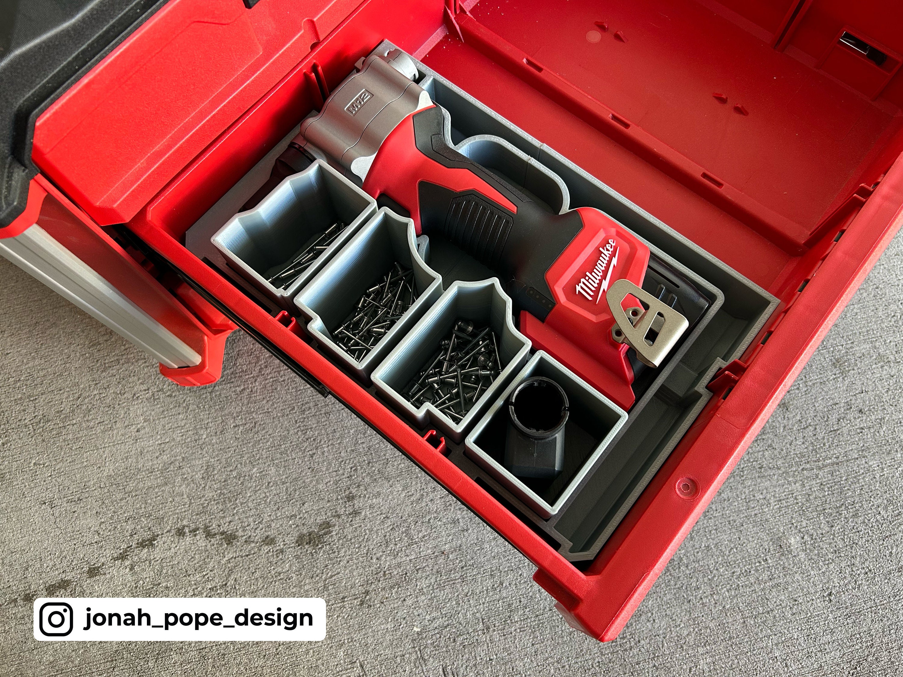 Jonah Pope M12 Dremel Insert-milwaukee Packout Compact Organizer, Service  Van Organizer, Efficient Dremel Storage, Custom Packout Insert 