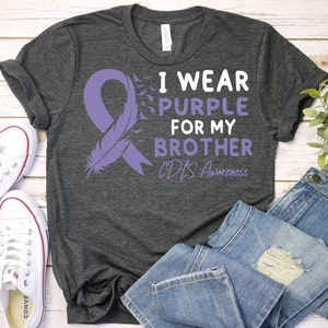 Cornelia De Lange Syndrome Awareness Shirt,CDLS Mom Awareness Shirt,CDLS Support Brother Shirt,CDLS Purple Ribbon Tee,Genetic Disorder Shirt