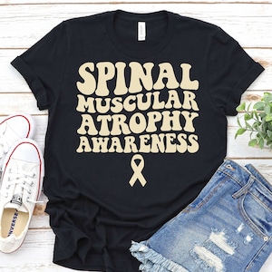 Spinal Muscular Atrophy Shirt,SMA Awareness Ivory Ribbon Shirt,Spinal Muscular Atrophy Support Shirt,SMA Warrior Shirt,Neuromuscular Disease