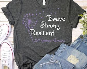 Rett Syndrome Awareness Shirt,Rett Syndrome Purple Ribbon Shirt,Rett Syndrome Month Shirt,Rett Syndrome Support Shirt,Neurological Disorder