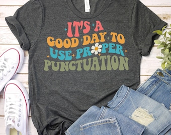 Groovy Grammar Teacher Shirt, Punctuation English Teacher Gift