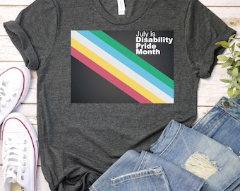 Disability Pride Month Shirt,Proud Disabled Shirt,Disability Pride Month Awareness Shirt, Disability Support Tee,Disability Pride Flag Shirt