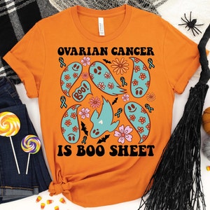 Ovarian Cancer shirt, Ovarian Cancer Survivor Shirt, Ovarian Cancer Awareness, Ovarian Cancer Halloween Shirt,Halloween Ovarian Cancer Shirt