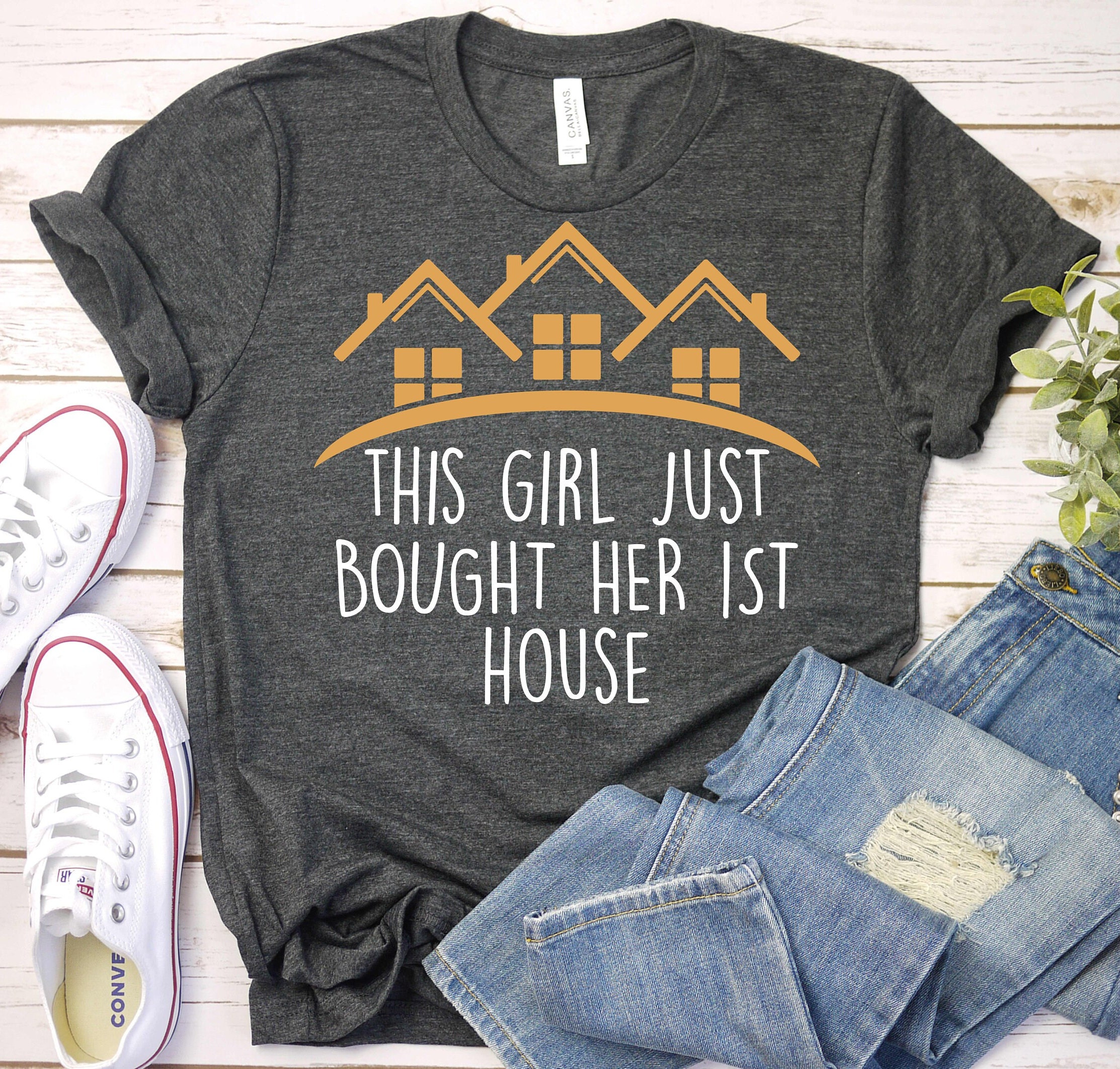  This Girl Just Her First House First Time Homeowner Girl Long  Sleeve T-Shirt : Clothing, Shoes & Jewelry