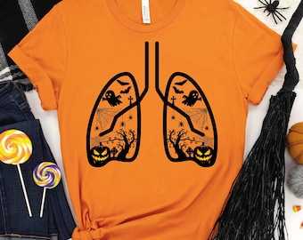 Respiratory Therapist Halloween Shirt, Pulmonologist Shirt, RT Shirt,Pulmonologist Gift,Pulmonology Shirt, Respiratory Nurse Halloween Shirt