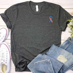 Pulmonary Fibrosis Awareness Shirt,Pulmonary Fibrosis Red Blue Ribbon Shirt,Pulmonary Fibrosis Warrior,Lung Disease,Lung Transplant Shirt