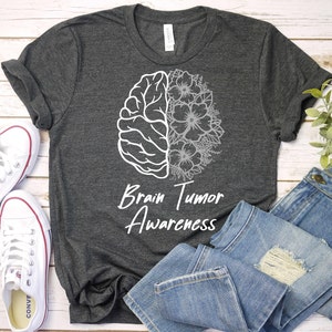 Brain Tumor Awareness Shirt,Brain Tumor Warrior Shirt,Brain Cancer Support Shirt,,Brain Cancer Gray Ribbon Shirt,Brain Cancer Survivor Shirt