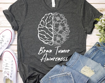 Brain Tumor Awareness Shirt,Brain Tumor Warrior Shirt,Brain Cancer Support Shirt,,Brain Cancer Gray Ribbon Shirt,Brain Cancer Survivor Shirt