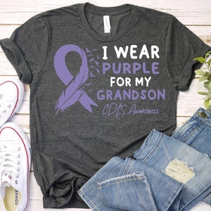 Cornelia De Lange Syndrome Awareness Shirt,CDLS Awareness Shirt,CDLS Support Grandson Shirt,CDLS Purple Ribbon Shirt,Genetic Disorder Shirt
