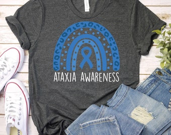 Ataxia Awareness Month Shirt,Ataxia Shirt,Ataxia Warrior Shirt,Ataxia Survivor Shirt,Ataxia Awareness Support Shirt,Ataxia Blue Ribbon Shirt