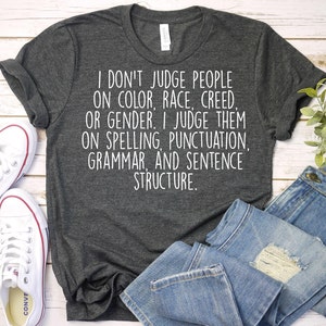 Funny Grammar Teacher Shirt, English Grammar Teacher Shirt, Back To School Shirt, Grammar Lover Shirt, English Teacher Shirt, Teacher Shirt