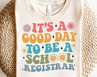 School Registrar Shirt,School Registrar Back To School Shirt,Groovy Registrar Shirt,Senior Administrative Executive Gift,First Day Of School