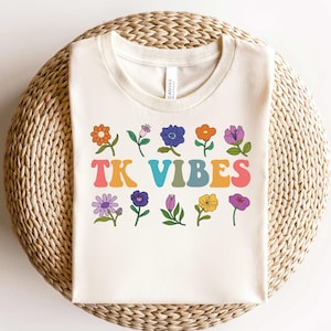 TK Teacher Shirt,Retro TK Shirt,Transitional Kindergarten Teacher Shirt,Back To School,PreK Teacher Shirt,First Day Preschool Gift,Pre K Tee
