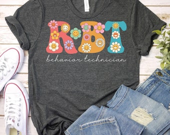 Registered Behavior Technician Shirt,Retro RBT Shirt,ABA Therapist Shirt Applied Behavior Analysis Shirt,Behavior Technician Gift, RBT Gifts