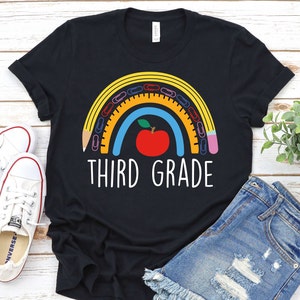 Third Grade Shirt,Back To School Shirt,First Day Of School Shirt,3rd Grade Teacher Rainbow,Teacher Life Shirt,3rd Grade Life,Teacher Gift