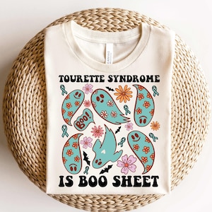 Tourette Syndrome Awareness Shirt,Tourette Syndrome Halloween Shirt,Tourette Syndrome Ghost Shirt,Tourette Syndrome Warrior Shirt,Motor Tics