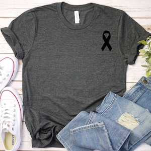 Melanoma Cancer Awareness Shirt,Skin Cancer Shirt,Melanoma Skin Cancer Shirt,Skin Cancer Awareness,Black Ribbon Shirt,Melanoma Awareness Tee