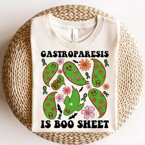 Gastroparesis Awareness Shirt,Halloween Gastroparesis Shirt,Gastroparesis Awareness Ghost Gift, Gastroparesis Survivor Shirt,Nurse Halloween