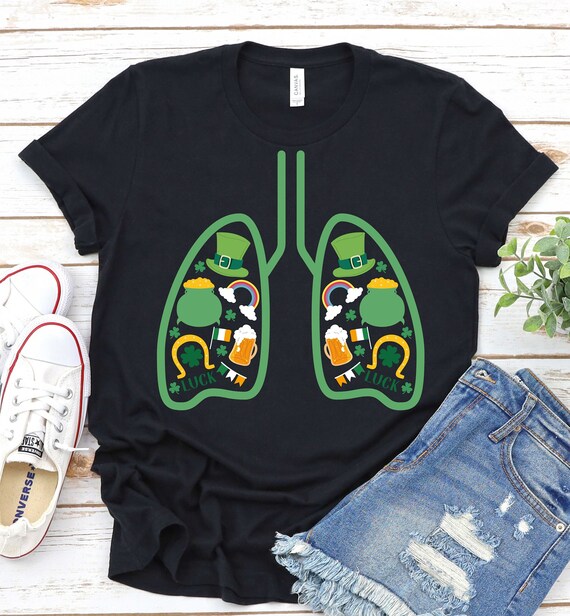 Respiratory Therapist St. Patrick's Day Shirt,Pulmonologist Saint Patricks Day Shirt,Clover Respiratory Therapist Shirt,Pulmonology RT Shirt