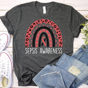 Sepsis Awareness Shirt,Sepsis Black Red Ribbon Shirt,Sepsis Survivor Shirt,Blood Poisoning Septicemia Sepsis Shirt,World Sepsis Day Shirt