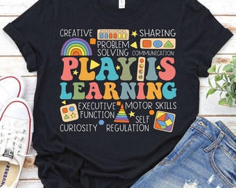 Play Is Learning Kindergarten Teacher Shirt,Groovy Teacher Daycare Shirt,Teacher Appreciation Shirt,Preschool Teacher Shirt,Speech Therapy