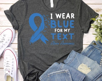 Ataxia Awareness Shirt,Custom Ataxia Shirt,Ataxia Awareness Support Tee,Personalized Ataxia Blue Ribbon,Ataxia Warrior Shirt,Ataxia Survivor