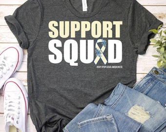 Hip Dysplasia Shirt,Hip Dysplasia Awareness Shirt,Floral Beige and Blue Awareness Ribbon shirt,Hip Dysplasia Support Shirt,Chronic Pain Gift
