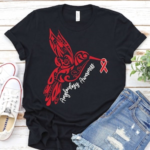 Amyloidosis Awareness Shirt,Amyloidosis Awareness Red Ribbon,Amyloidosis Support Shirt,Amyloid Fibrils Shirt,Neuropathic Amyloidosis T-Shirt