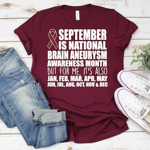 Brain Aneurysm Awareness Shirt, Brain Aneurysm Ribbon Shirt, Aneurysm Rupture Shirt,Brain Aneurysm Support Shirt ,Cerebral Aneurysm T-Shirt