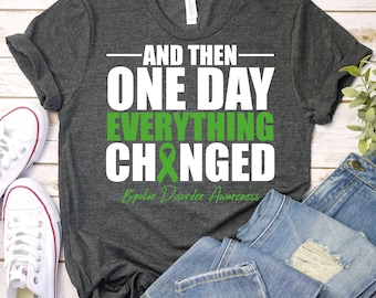 Bipolar Disorder Awareness Shirt, Depression Shirt,Bipolar Disorder Green Ribbon Shirt,Bipolar Disorder Warrior Shirt,Psychologist T-Shirt