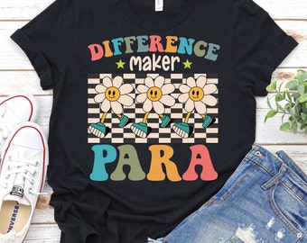 Difference Maker Para-Paraprofessional Shirt,Special Education Teacher Shirt,Para Shirt,Back To School,Teacher Assistant Shirt,Paraeducator