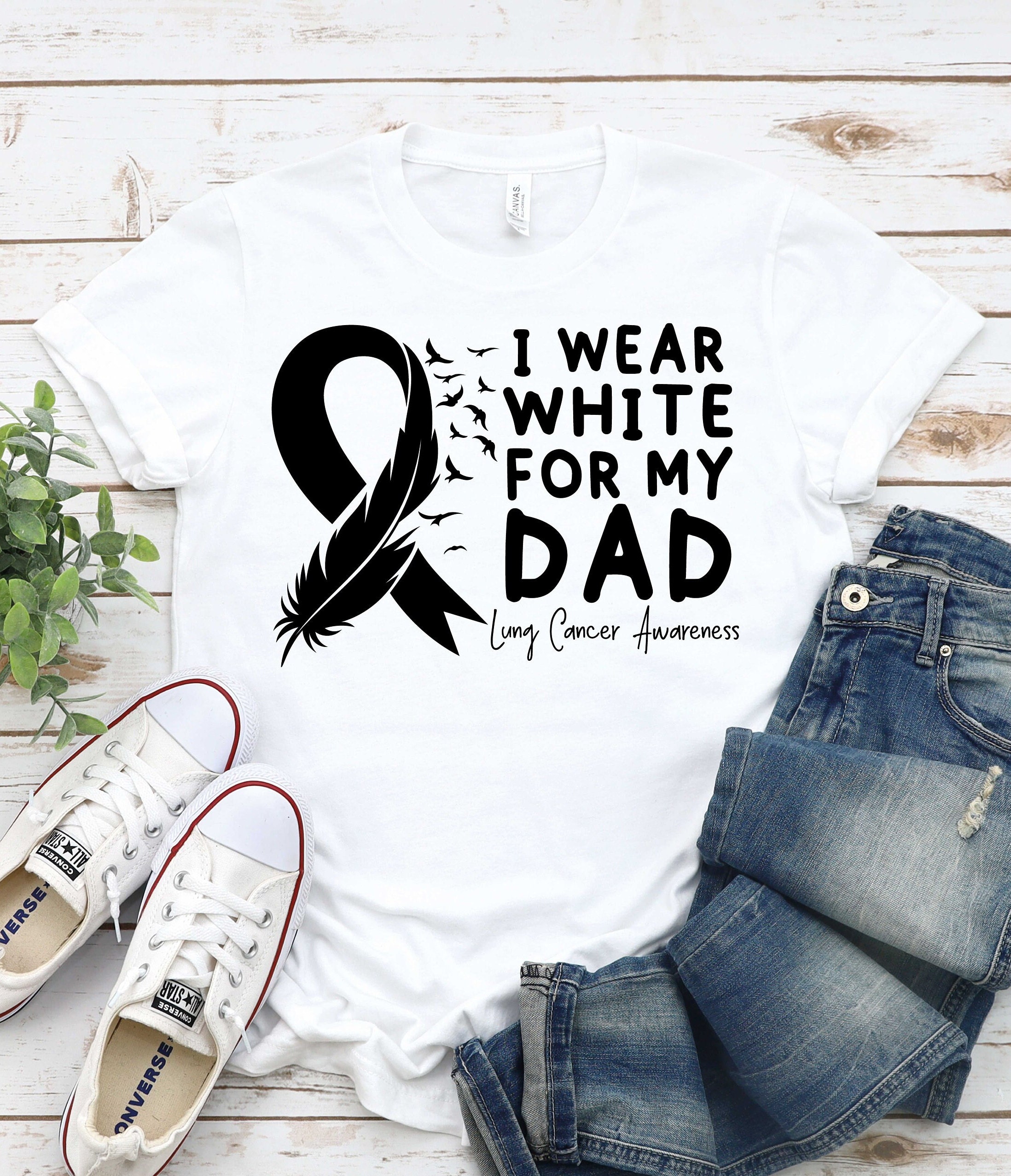I Wear White For My Mimi Lung Cancer Awareness T-Shirt I Wear White For My Mimi Lung Cancer Awareness T-Shirt