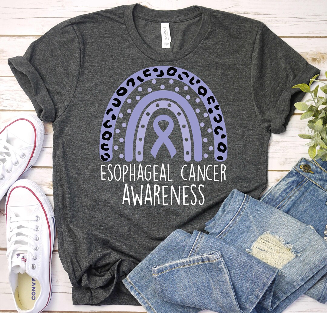 Esophageal Cancer Awareness Shirt,esophageal Cancer Rainbow Shirt