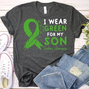 I Wear Green For My Son-Scoliosis Awareness Shirt,Scoliosis Shirt,Scoliosis Support Son Shirt,Scoliosis Warrior,Scoliosis Green Ribbon Shirt