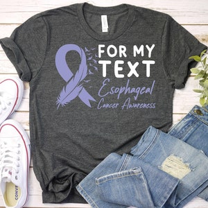 Esophageal Cancer Awareness Shirt,Periwinkle Ribbon Shirt,Custom Gastric Cancer Shirt,Custom Esophageal Cancer Shirt,Esophageal Cancer Shirt