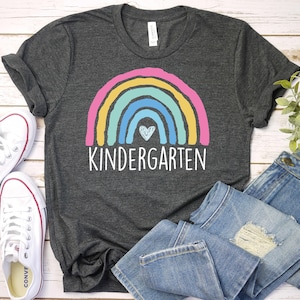 Kindergarten Rainbow Shirt,Kindergarten Teacher Shirt,Happy First Day of School, Back To School Shirt,Teacher Gift,First Day of School Shirt