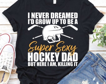 Hockey Dad Shirt,Ice Hockey Player Dad Gift,Hockey Coach Shirt,Hockey Player Shirt,Gift for Hockey Dad,Gift for Dad,Sport Lover Dad T-Shirt