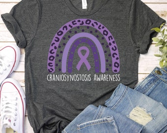 Craniosynostosis Awareness Shirt,Craniosynostosis Purple Ribbon Gift,Craniosynostosis Mom,Craniosynostosis Survivor,Craniosynostosis Support