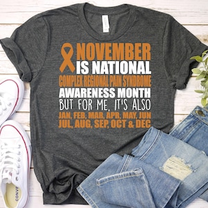 CRPS Awareness Shirt,Chronic Regional Pain Syndrome Shirt,CRPS Orange Ribbon Shirt,CRPS Warrior Shirt,Crps Survivor Shirt,Chronic Pain Shirt