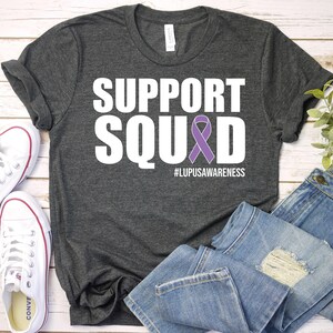 Support Squad - Lupus Awareness Shirt,In May We Wear Purple, Lupus Shirt,Lupus Support Family Shirt,Lupus Warrior Shirt, Purple Ribbon Shirt