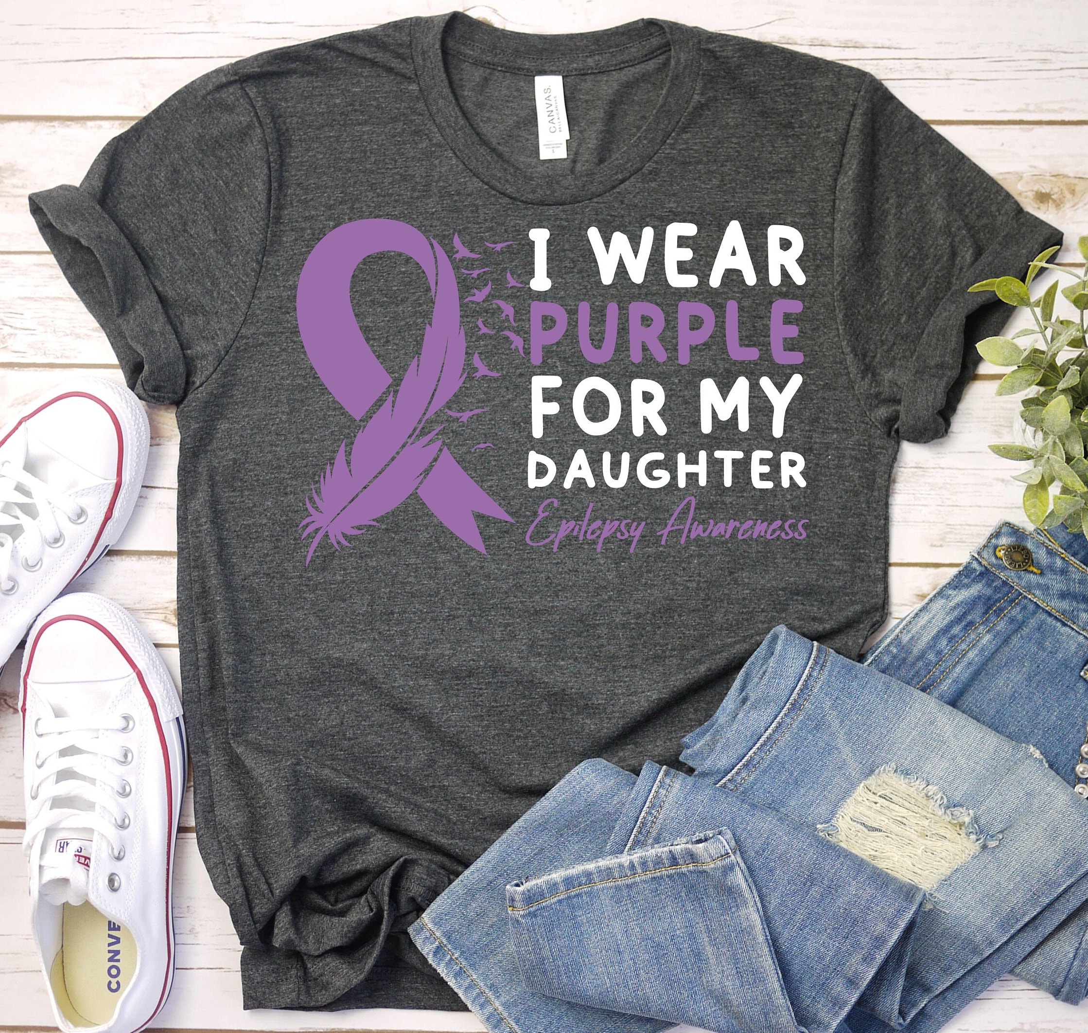 I Wear Purple For My Daughter - Epilepsy Awareness Shirt I Wear Purple For My Daughter - Epilepsy Awareness Shirt