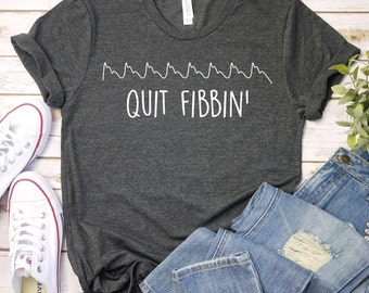 Quit Fibbin' Medical Heart Rhythm T-Shirt – Nurse Cardiology Gift
