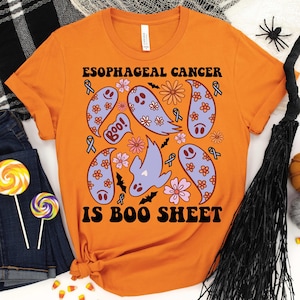 Esophageal Cancer Shirt,Esophageal Cancer Warrior Gift,Esophageal Cancer Ghost,Esophageal Cancer Halloween Shirt,Halloween Esophageal Cancer