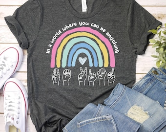 ASL Shirt,Social Justice Shirt,Back To School Shirt,Sign Language Shirt,Hand Sign Language Gift,Deaf Pride Shirt,Sign Language Teacher Shirt