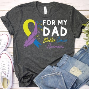 Bladder Cancer Awareness Shirt,Bladder Cancer Support Dad Shirt,Bladder Cancer Awareness Gift,Bladder Cancer Ribbon Shirt,Cancer Chemo Shirt